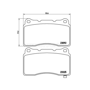 Колодки тормозные перед MITSUBISHI LANCER EVO 98-15/SUBARU IMPREZA WRX 01- BREMBO