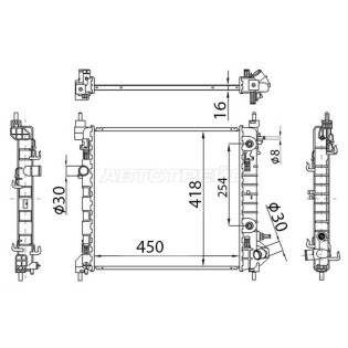 Радиатор Chevrolet Spark 10-16 / Ravon R2 16- SAT